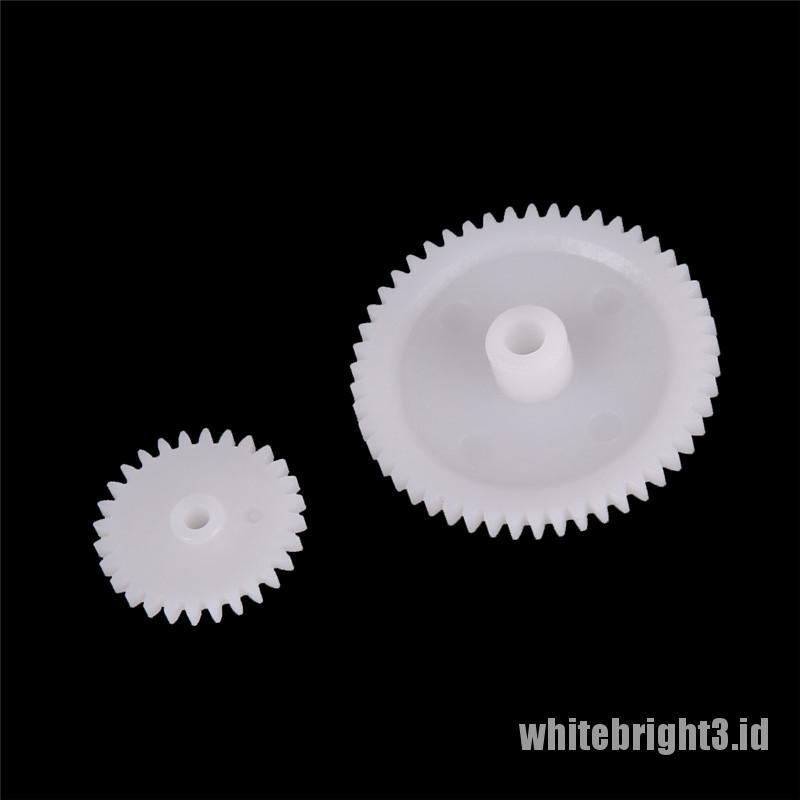 (white3) Wsfs Gears Roda Gigi Plastik 58 Jenis 0.5 Untuk Robot