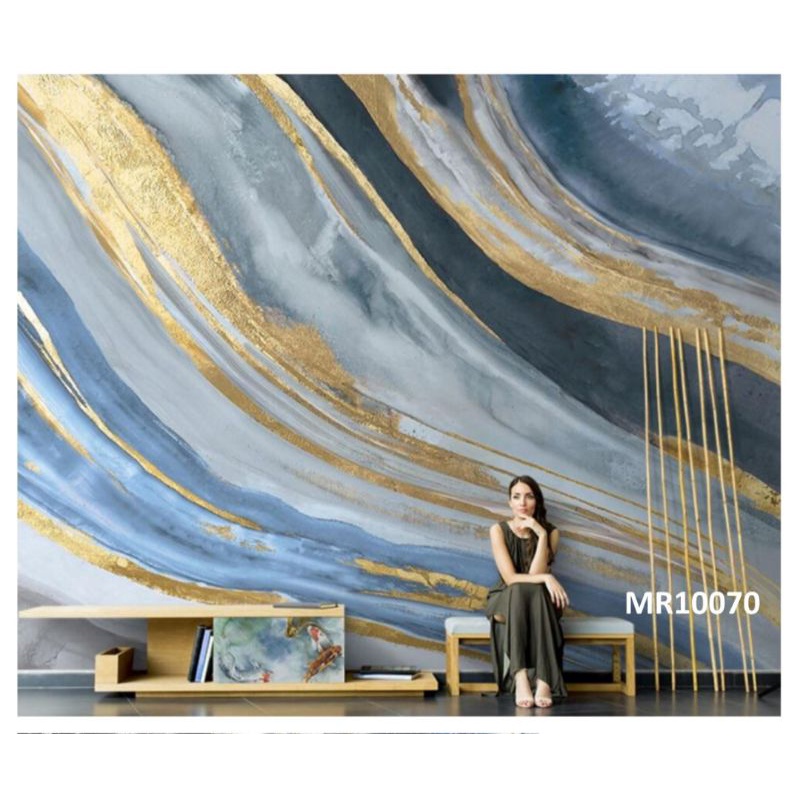 Wallpaper Custom Photowall Motif Marmer Marble Mewah