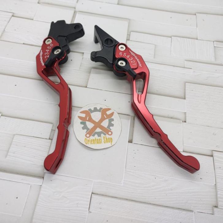 ⚡️Star 9.9⚡️ Handle sisik stelan cnc baet+ handgrip carbon+ selang rem depan 95cm+ kleman selang+ fo