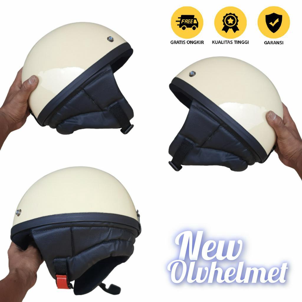 HELM CHIPS RETRO CLASSIC DEWASA DENGAN KACA DATAR SNI FREE PACKING