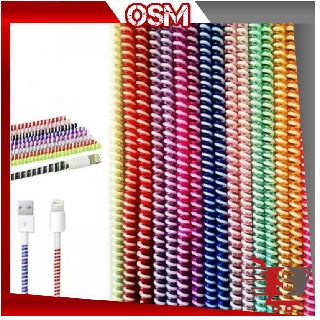 OSM - 310 Pelindung Kabel Charger Warna / Pelilit Kabel Spiral / Cord Protector / Cable Protector