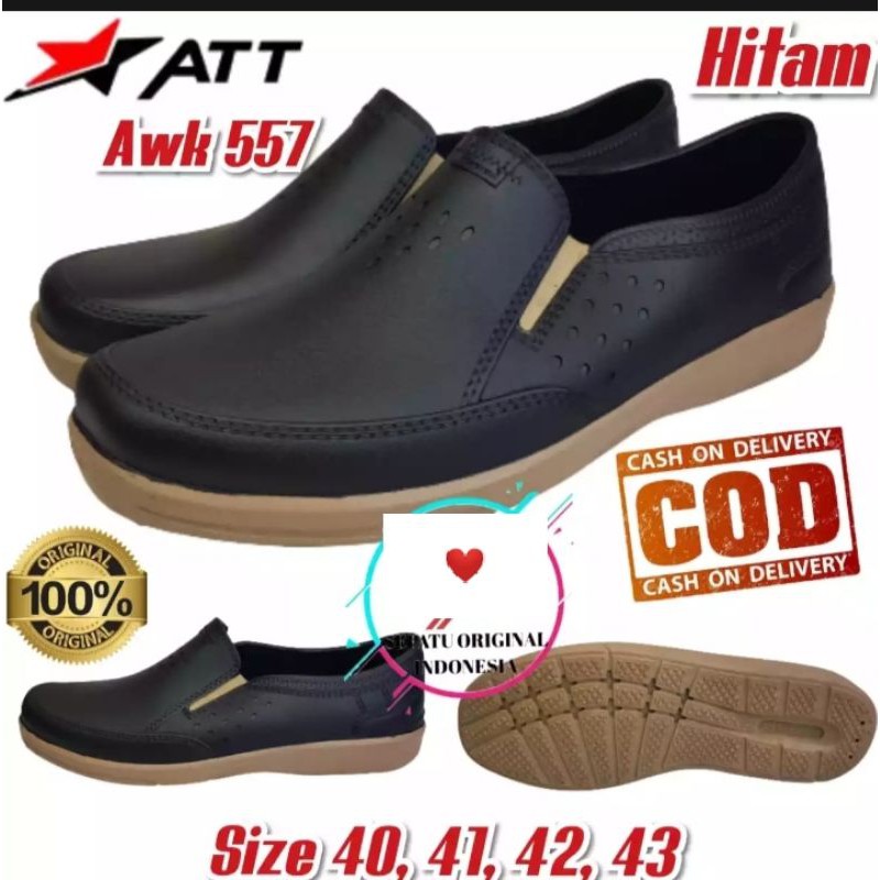 COD-Sepatu Pantofel Karet Pria ATT AWK 578/AWK557 AB 520