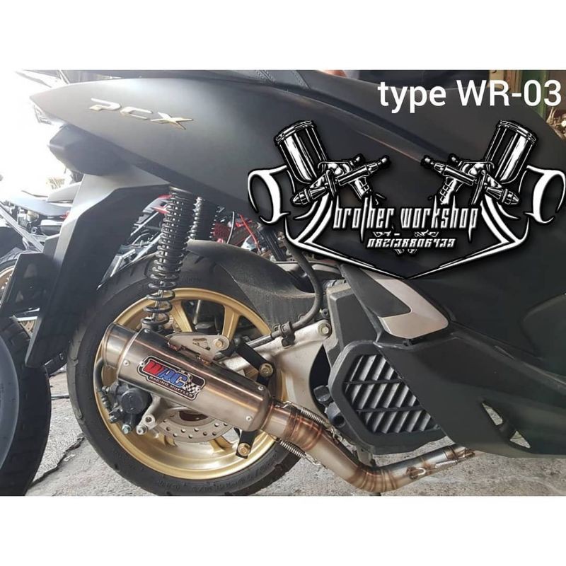 Knalpot WRC bebasan racing type Wr-03 PCX lokal