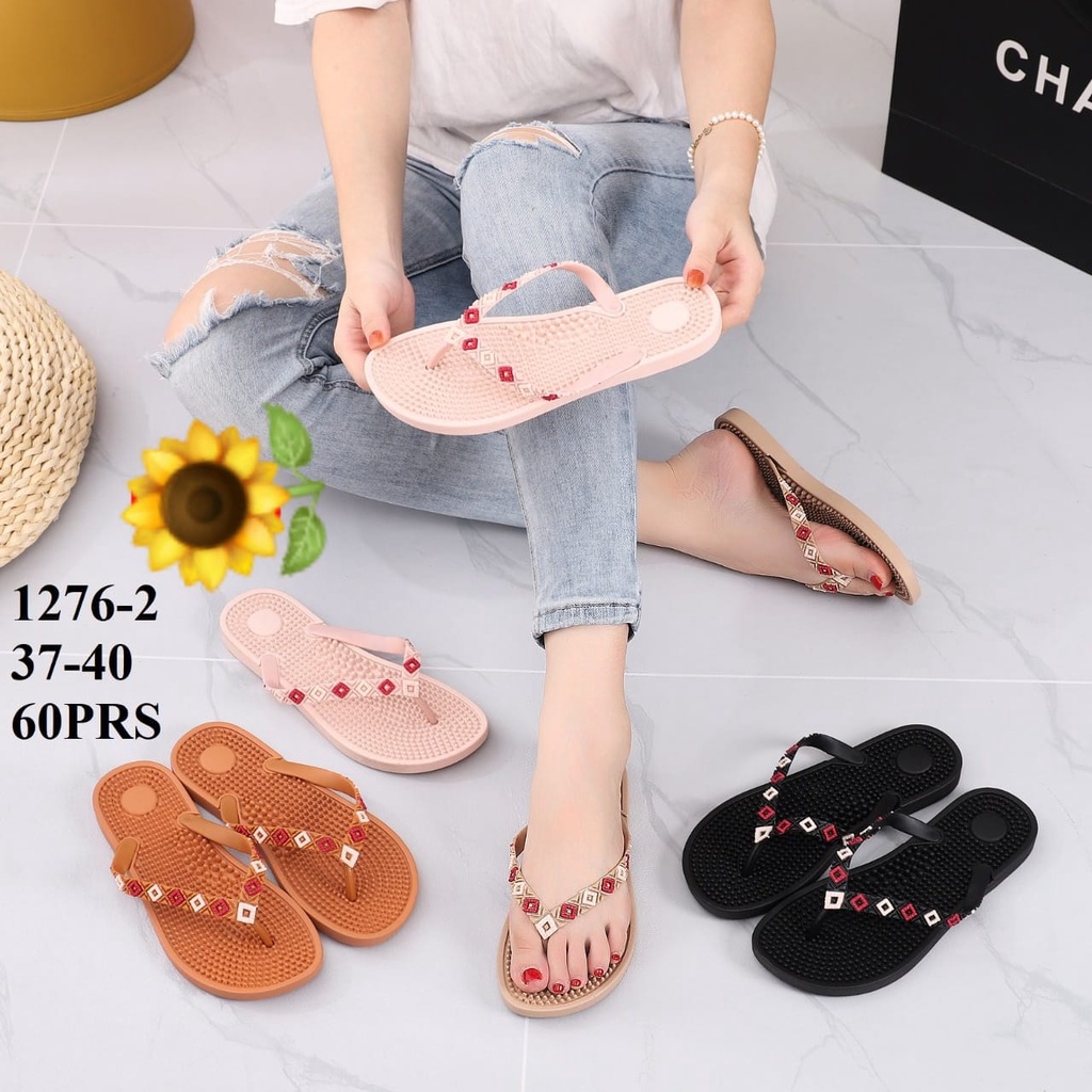 Sandal Karet Jelly Wedges Wanita import Model Terbaru Original Kekinian by AGUNG STYLE Balance 1276-2