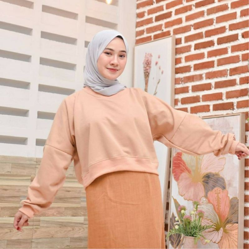 OVERSIZE CROP SWEATER 10 WARNA