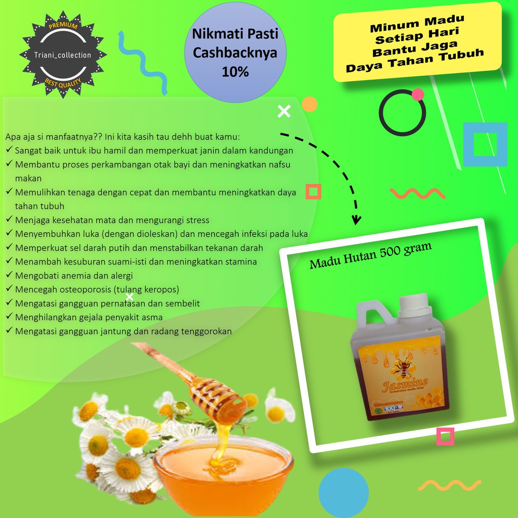 

Makanan Minuman Madu Pure Honey Hutan Asli Murni Murah Cegah Berbagai Penyakit 500 gram B7