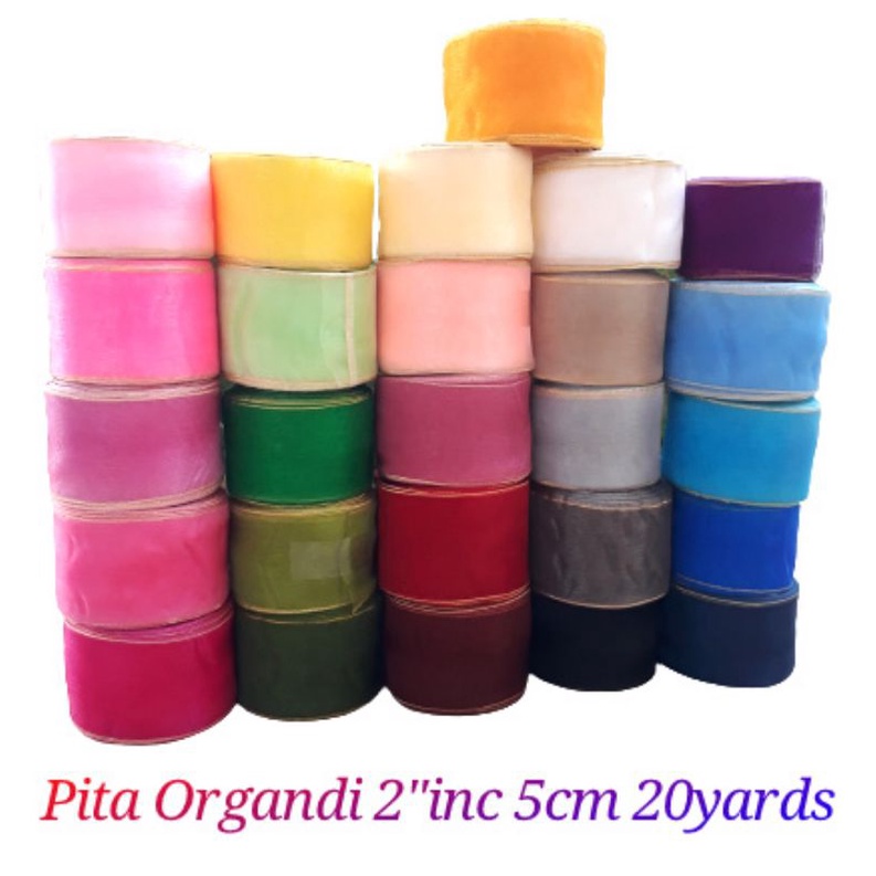 

Pita Organdi 2"inc 48mm 20yards List Metali