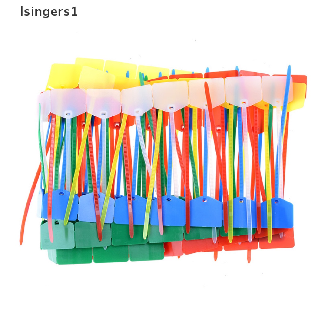 (lsingers1) 100pcs Tali Pengikat Kabel Bahan Nilon Warna-Warni