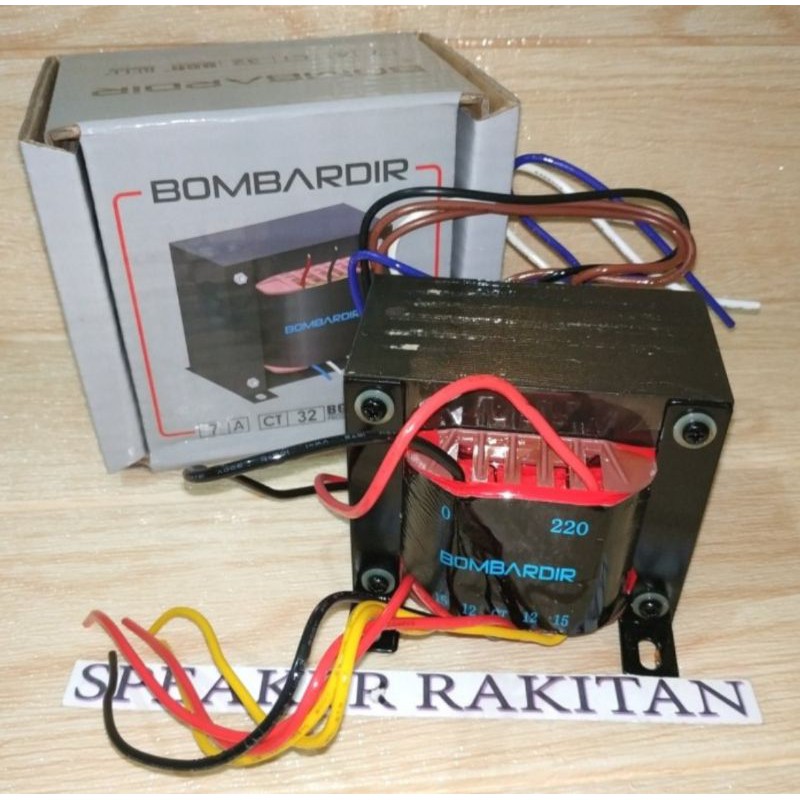 Trafo travo Bombardir Kotak Black 7A CT 32V.