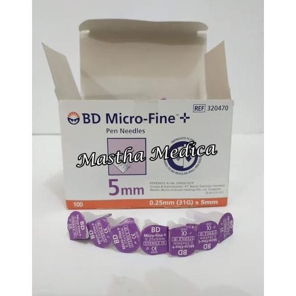 

Pen Needle Needles BD Micro Fine 31G x 5 mm Box 100 pcs