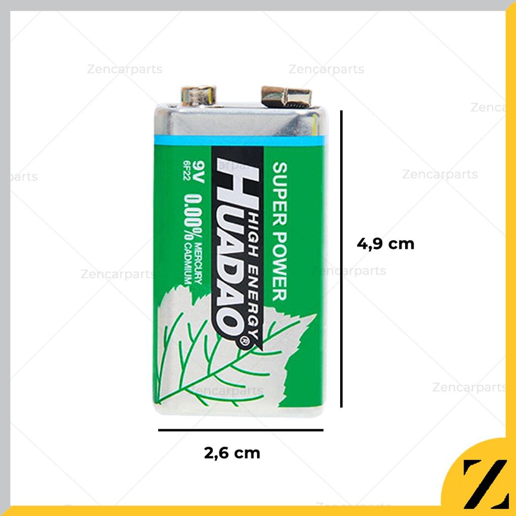 Baterai KOTAK 9V 9volt 9 volt V Batu Battery Batre Batere Huadao