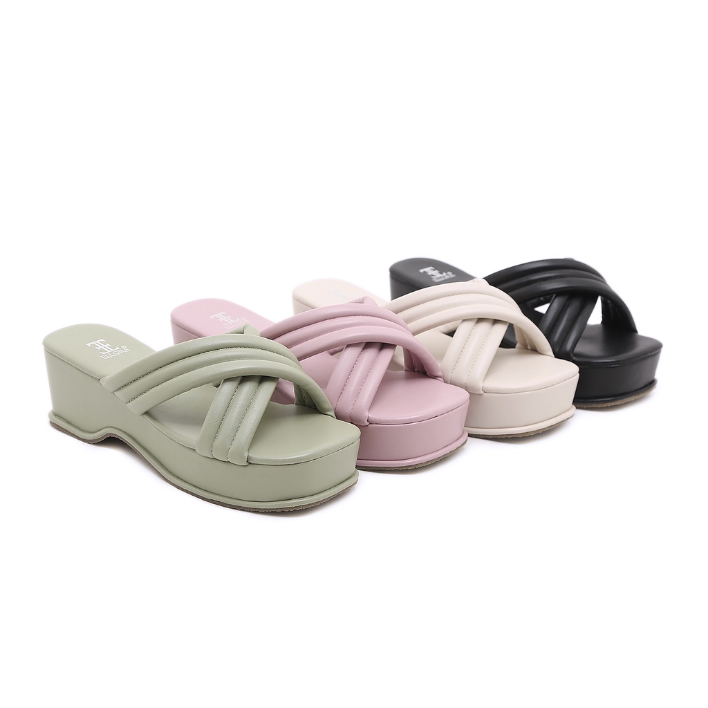 ELLORA EL-9211 Sandal Wedges Wanita Import 6.5cm