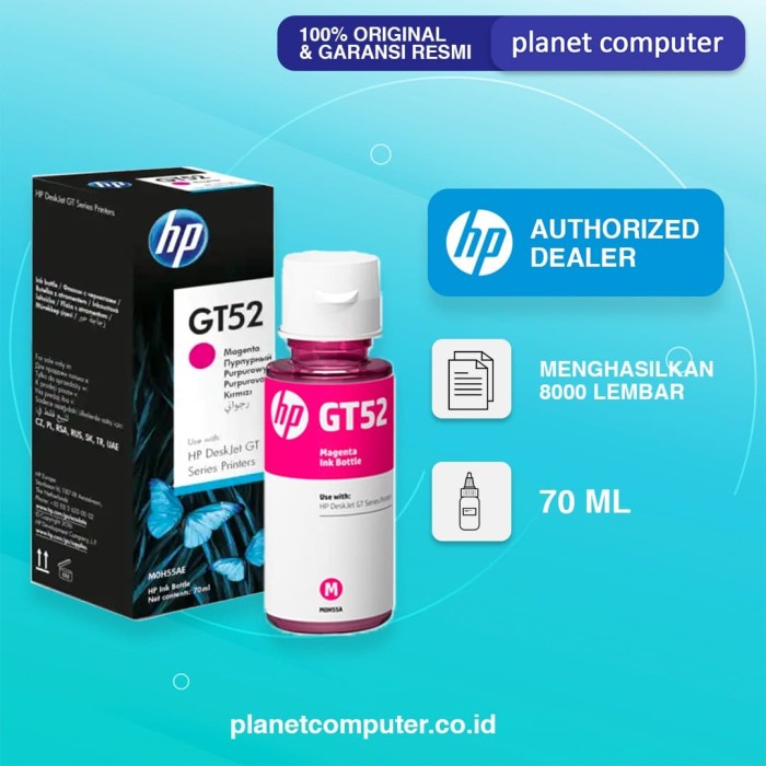 TINTA HP BOTOL GT52 MAGENTA