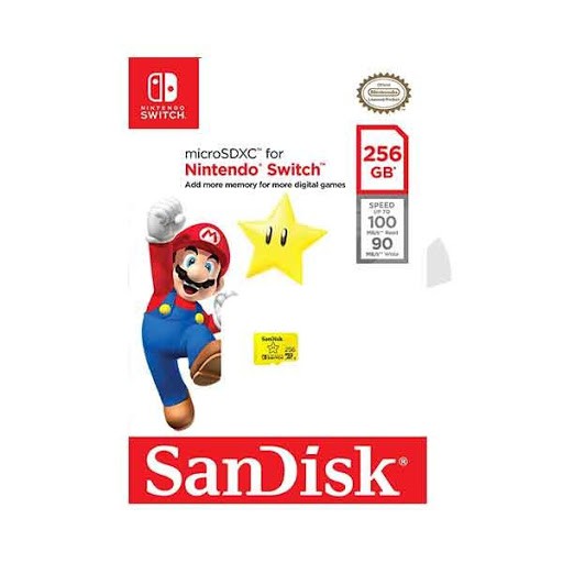 SanDisk Micro SD Nintendo Switch 256gb 100MBps - Limited Edition