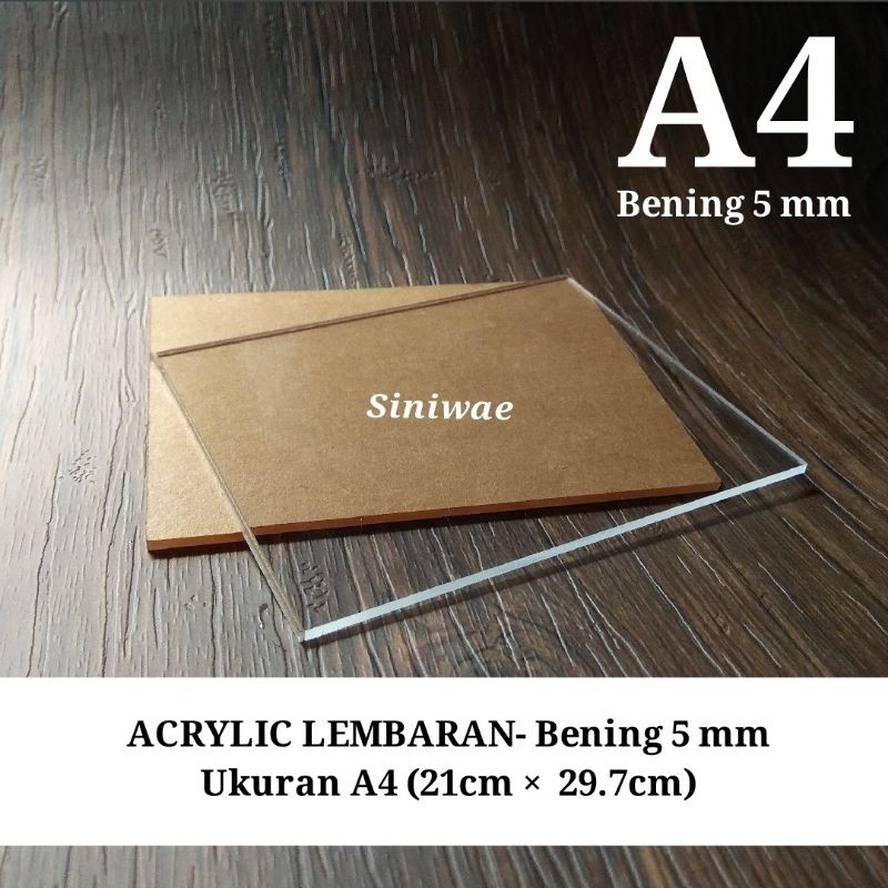 Akrilik A4 5mm Lembaran Bening Transparan Acrylic 5 mm Potong Pakai Laser