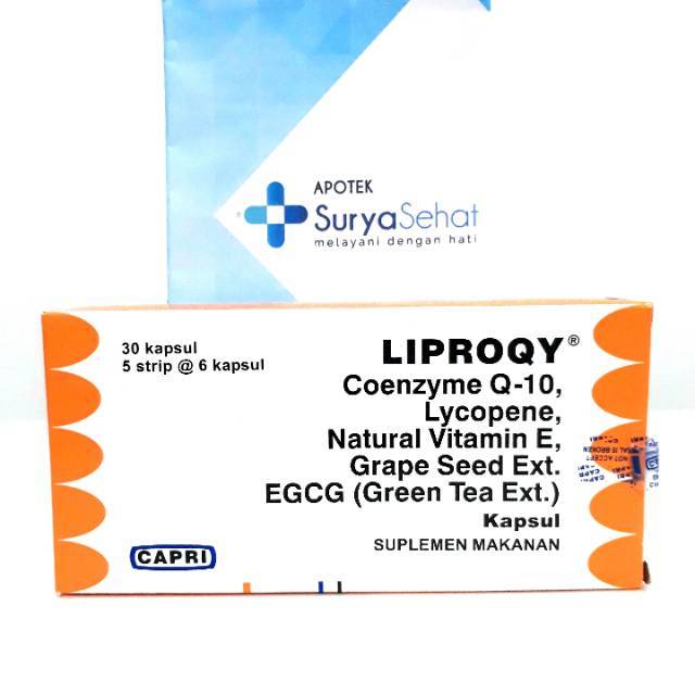 Capri Liproqy 5 Strip @6 kapsul - Coenzym Q10 - Koenzim Q10