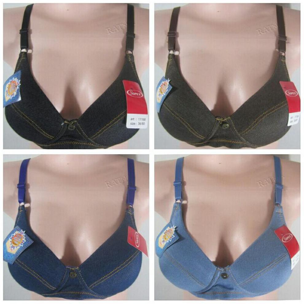 Bra Tanpa Kawat Motif Jeans Sorex 11168