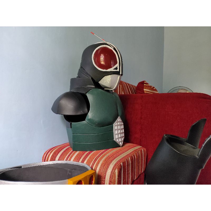 Kamen Rider Black RX Satria Baja Hitam RX Kostum Cosplay