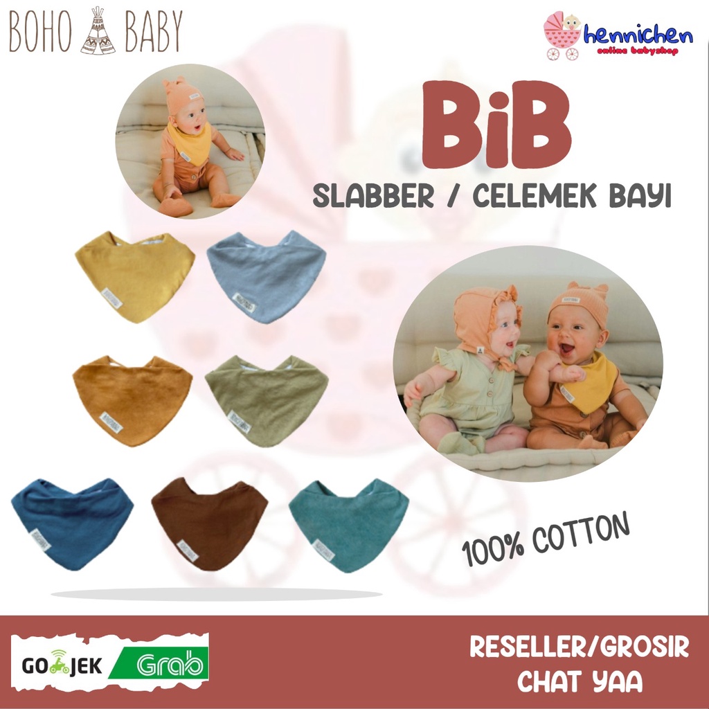 BohoPanna BIB UNISEX Slabber Bayi Slaber Anak Extra Soft