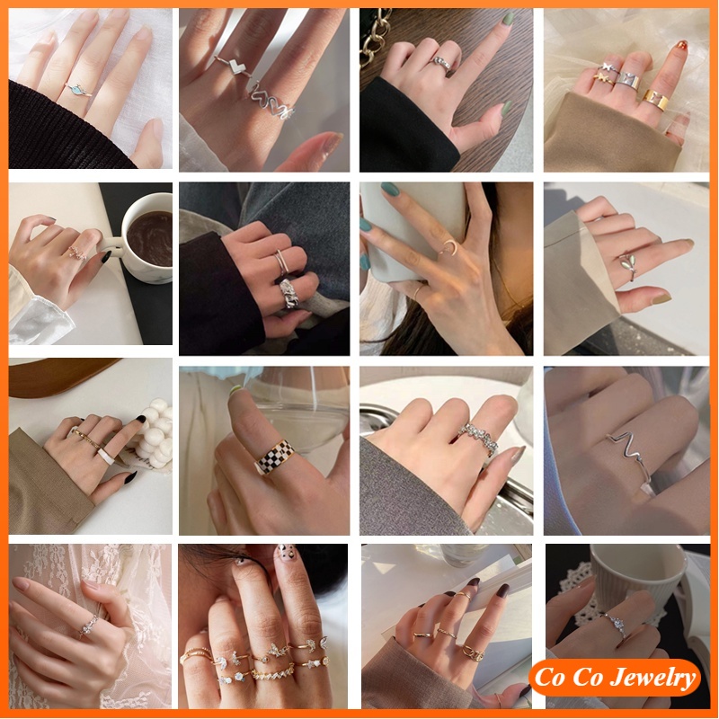 Cincin Model Terbuka Dapat Disesuaikan Bahan S925 Gaya Korea Untuk Wanita