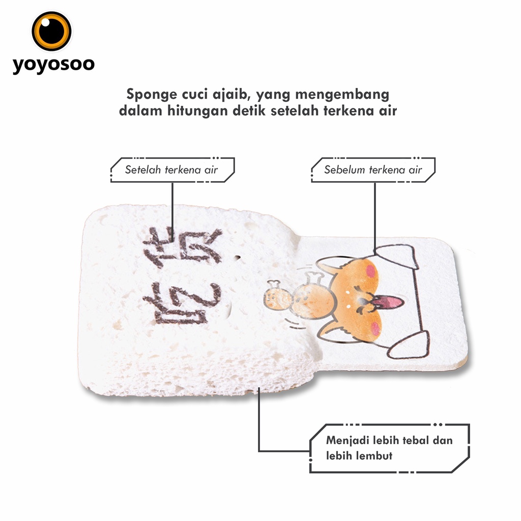 Sponge Cuci Piring Serbaguna/Sponge Cuci Piring Import Termurah Bermotif Unik&amp;Lucu-YOYOSOO