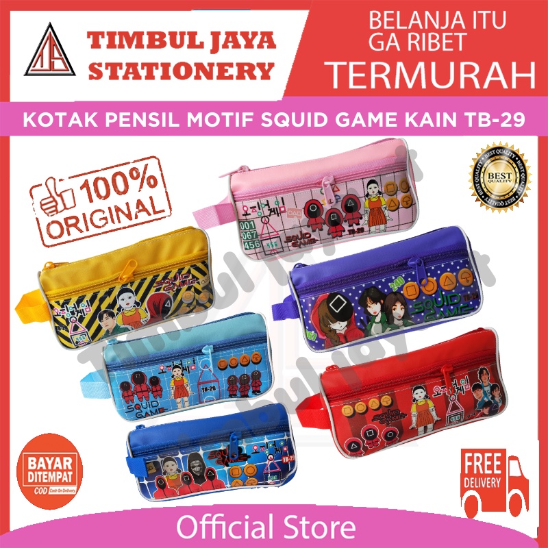 

TJS Tempat pensil kotak pensil Squid game tempat pensil aesthetic bahan kain Squid game tempat pensil anak kwalitas premium 1010 Kotak pensil anak 2 kolom karakter aesthetic murah TB-29