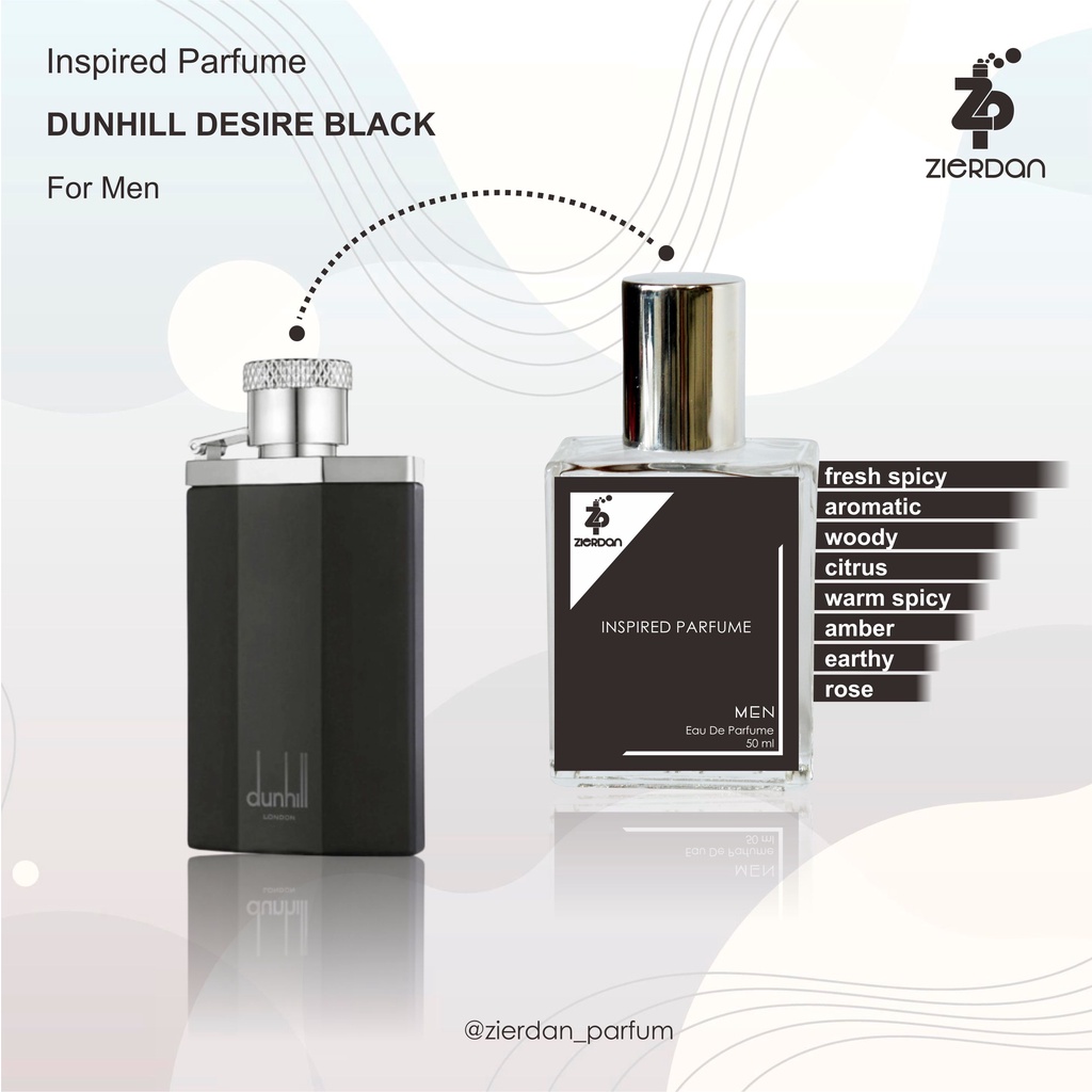 Zierdan Inspired Parfum Dunhill Desire Black Parfume Farfum Minyak Wangi Tahan Lama Pria Cowok