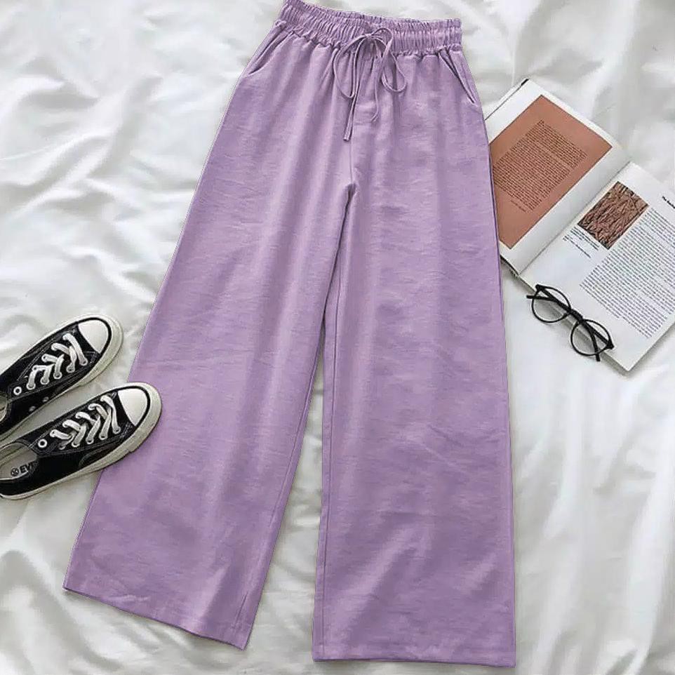✩ Wide Kulot Pants Cigarette / Korean Long Pants / Celana wanita / Kekinian Murah / JUMBO ◌