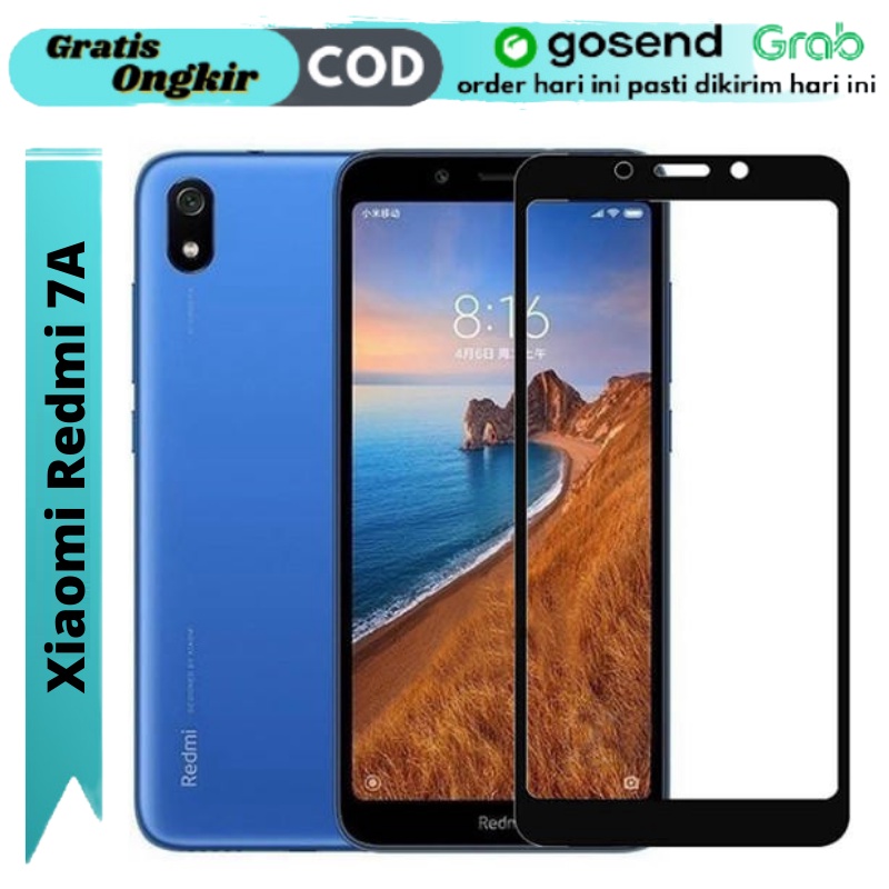 Anti Gores Kaca Xiaomi Redmi 7A Tempered Glass 9D Full Screen Pelindung Layar HP