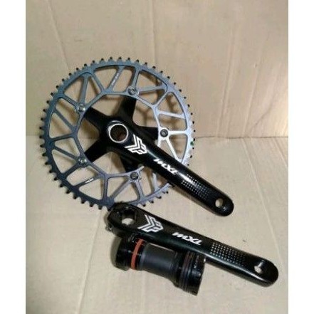 Sepeda lipat Crank MXL HT2 hollowtech 2 bearing 54t Black