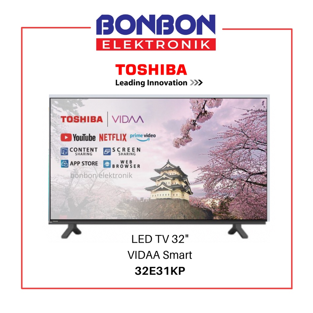 Toshiba LED Vidaa Smart TV 32 Inch 32E31KP HD Ready