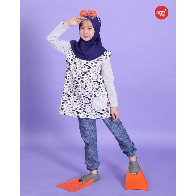 kaos tunik anak perempuan afrakids