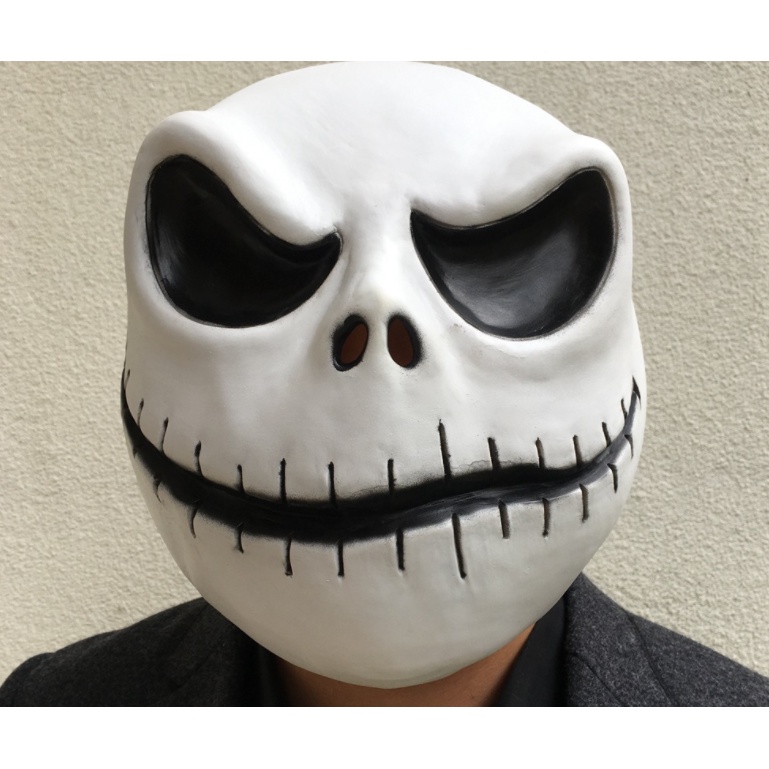 TOL-70 topeng latex jack skellington the nightmare before christmas mask halloween pesta kostum