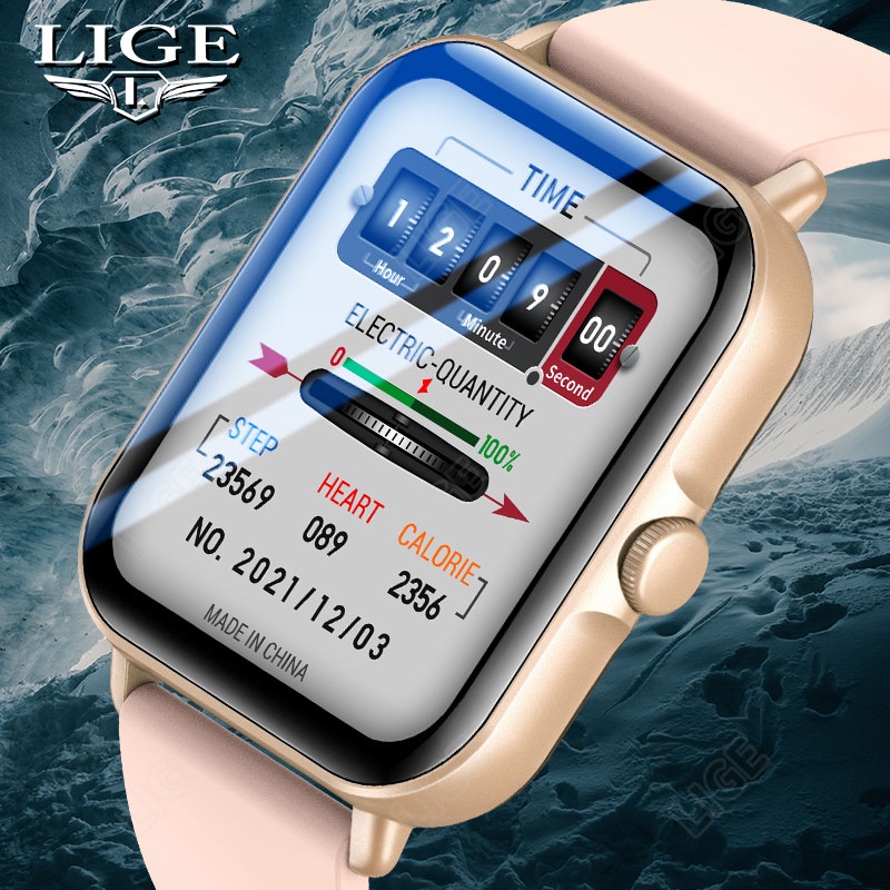 LIGE 2022 jam tangan pria Fashion Panggilan Bluetooth Jam Tangan Pintar Pria Detak Jantung Tekanan D