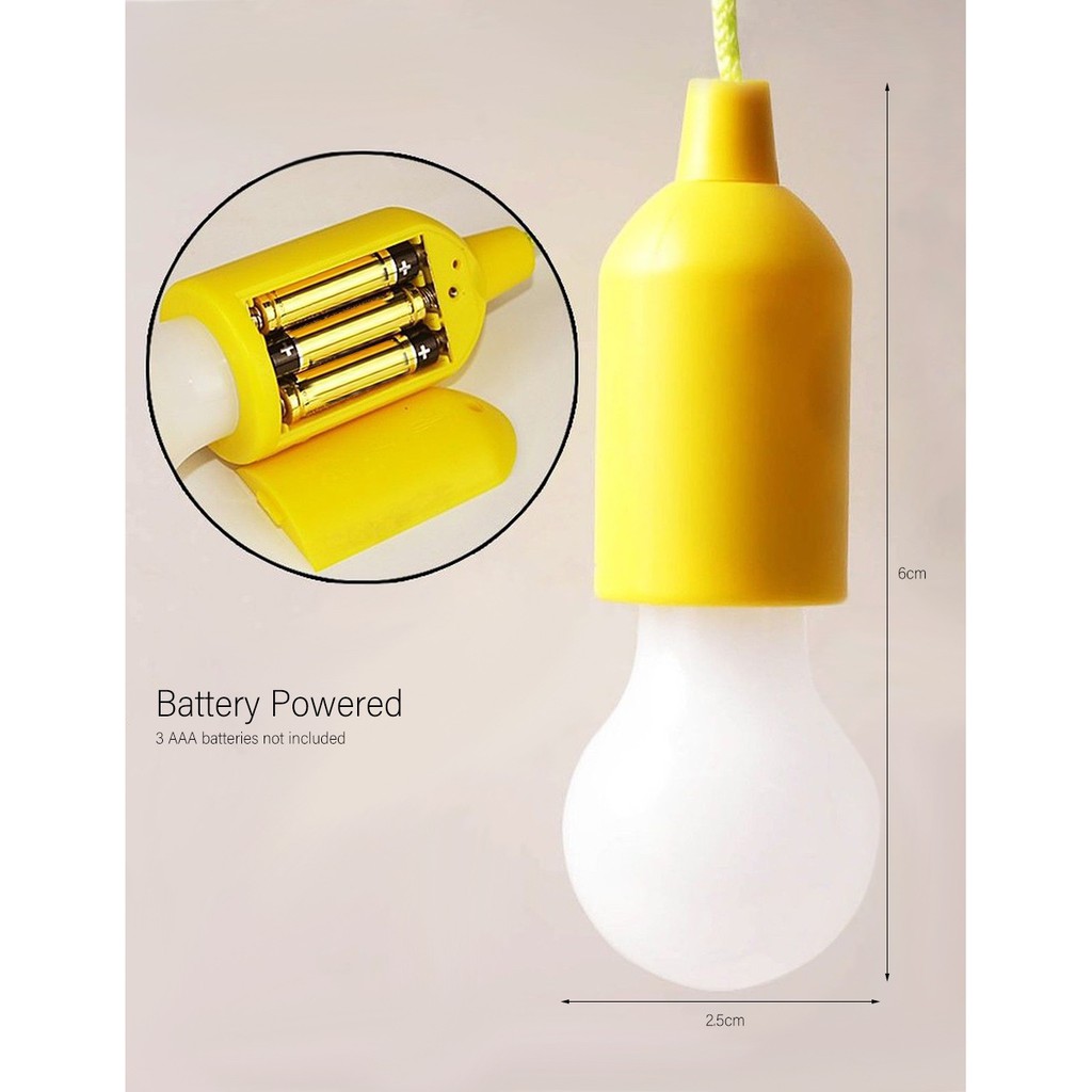 Lampu Hanging / Lampu Warna-Warni  Lucu / Portable LED Pull Cord light Bulb Outdoor Garden Camping