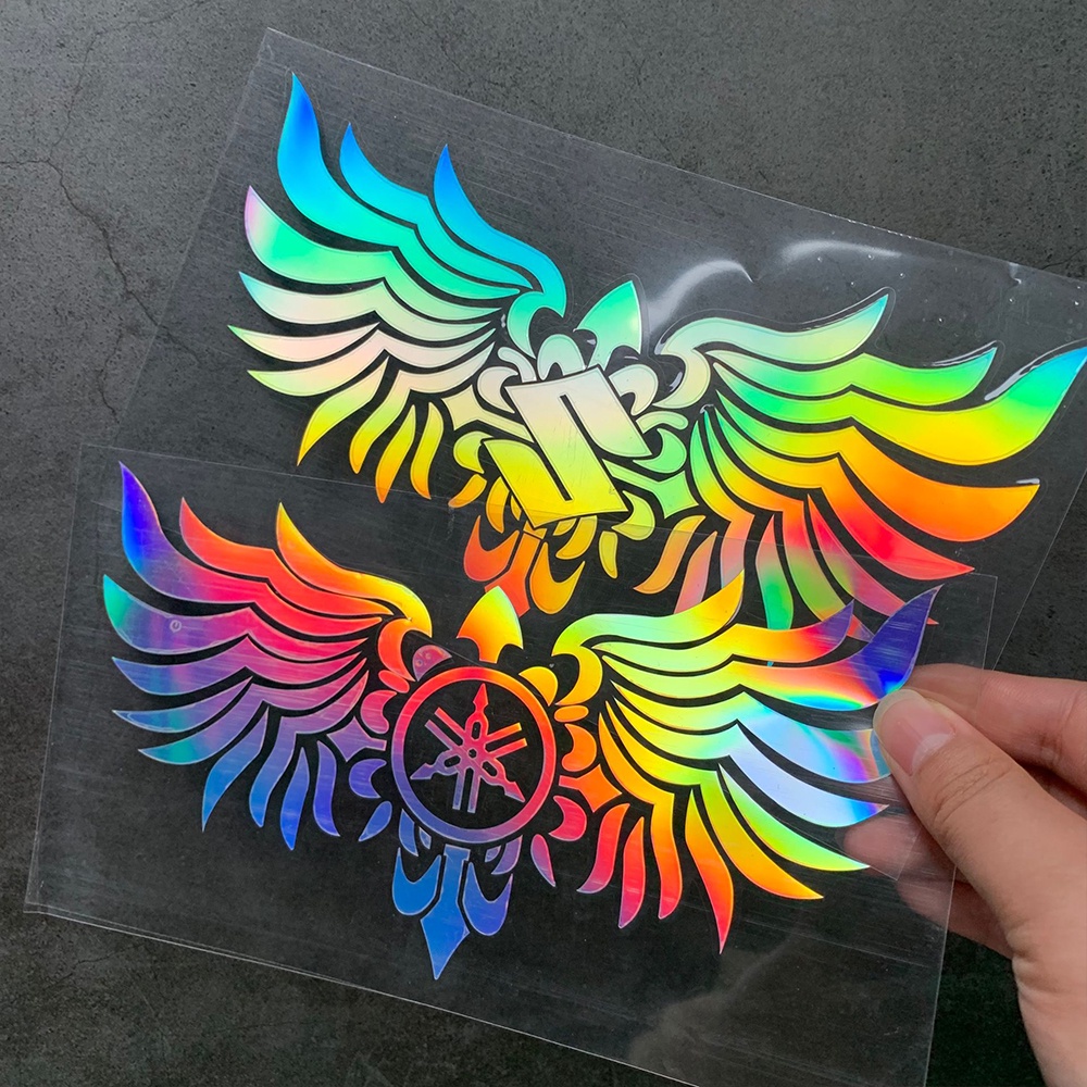 Stiker Laser Motif Sayap Untuk Dekorasi Jendela Samping Mobil SUZUKI GSX GSR SV650A Skydive K1 K2 K3 K4 K5