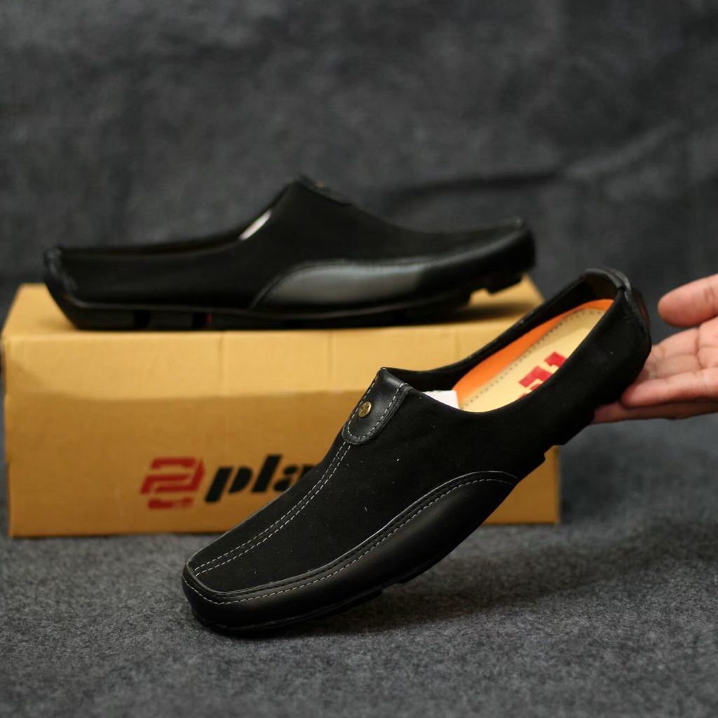 Sepatu Sandal Bustong Sepatu Slop Pria Sepatu Jalan Pria Sandal Slide Cowok Sepatu Kulit Pria
