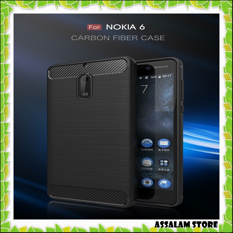 CASE CASING HP CASE NOKIA 6 SPIGEN LIKE COVER CASING CARBON SOFTCASE AKSESORIS HP