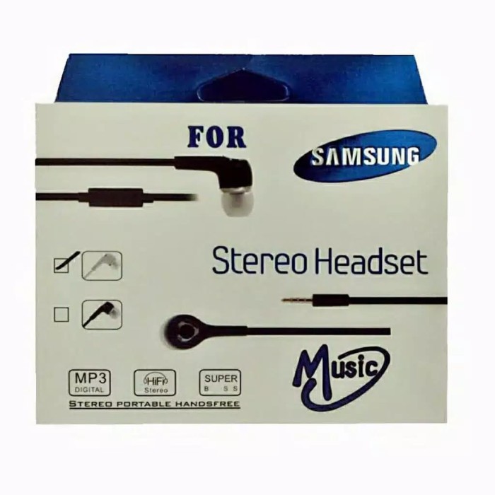 Headset Handsfree Earphone SAMSUNG Stereo Plus Mic HF31 Grosir