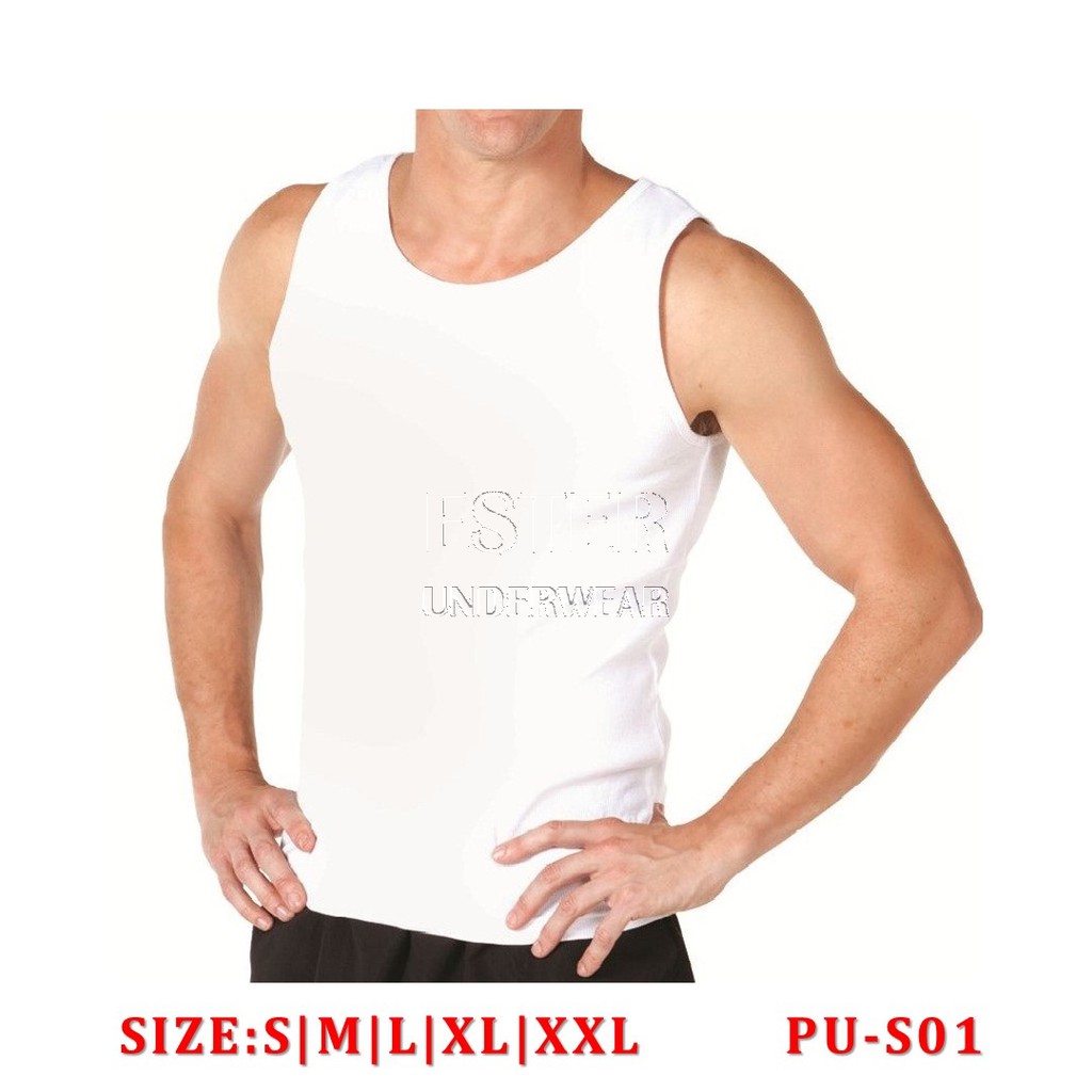 Kaos Singlet Pria PIERRE UNO PU-S01 PPutih Isi 1Pcs