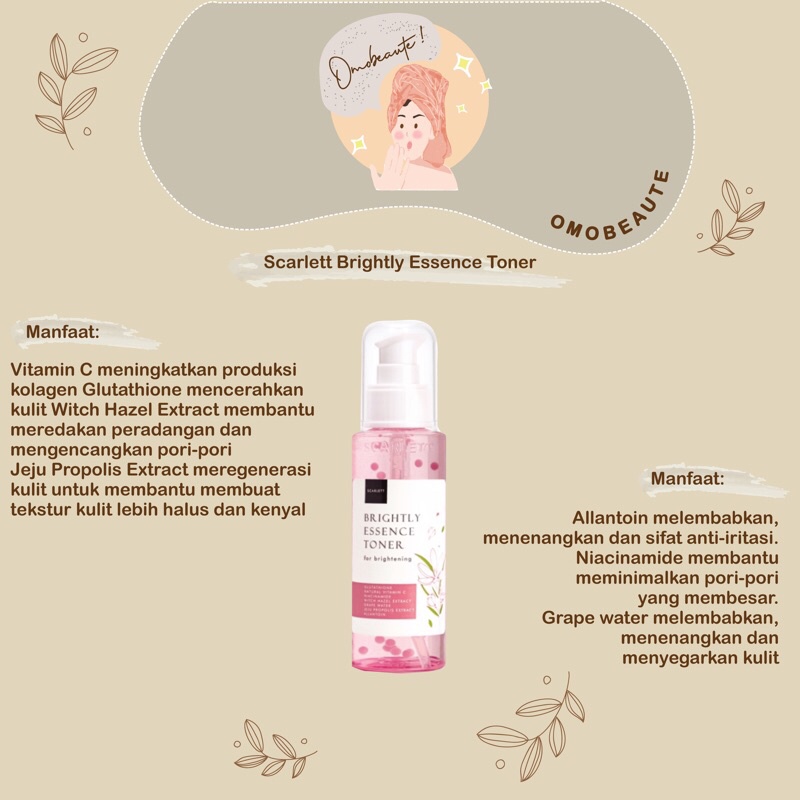 SCARLETT BRIGHTLY ESSENCE TONER