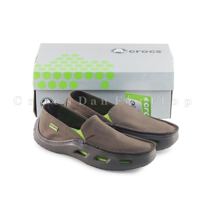 Sepatu Pria Crocs Tideline Sport Kanvas Original - Coklat