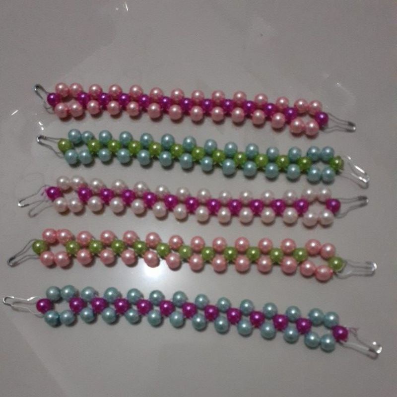 Konektor Masker Hijab Mutiara Mix Warna