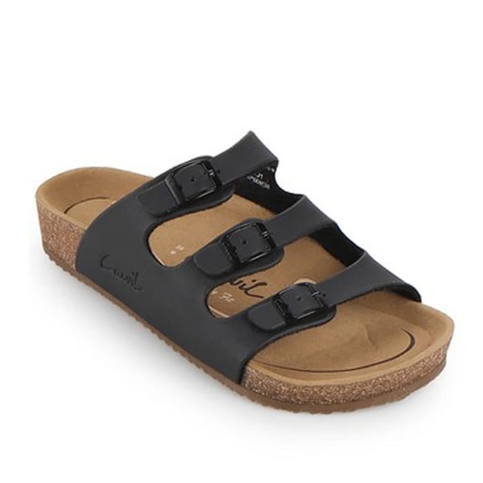 Eklusif Sandal Pria Carvil Falkland - 03 - Hitam, 44 Gilaa