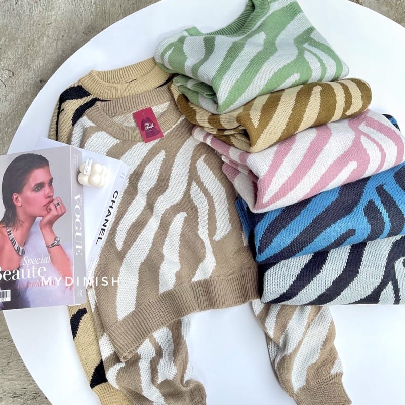 ZAHRA Atasan Blouse  Rajut Wanita PREMIUM ZEBRA BLOUSE OVERSIZE |BLOUSE OVERSIZE ATASAN WANITA