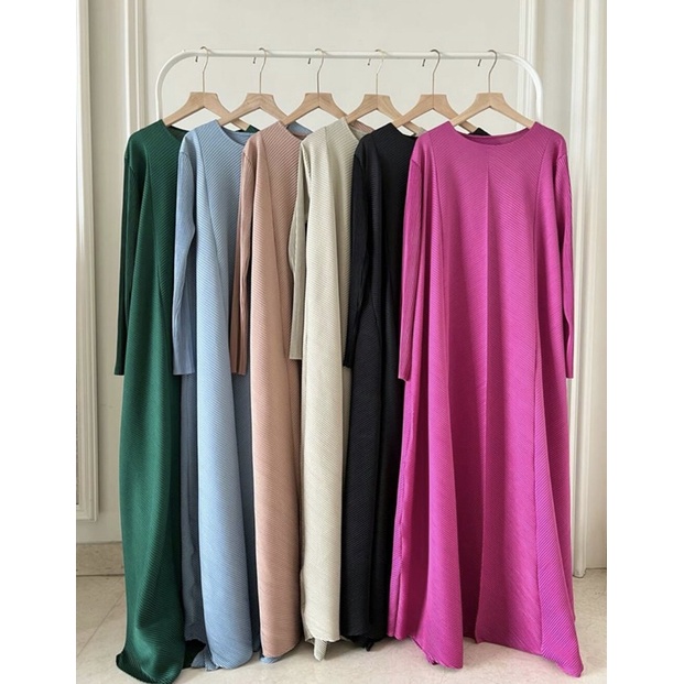 Queen pleats dress / dress plisket viral / dress plisket mewah