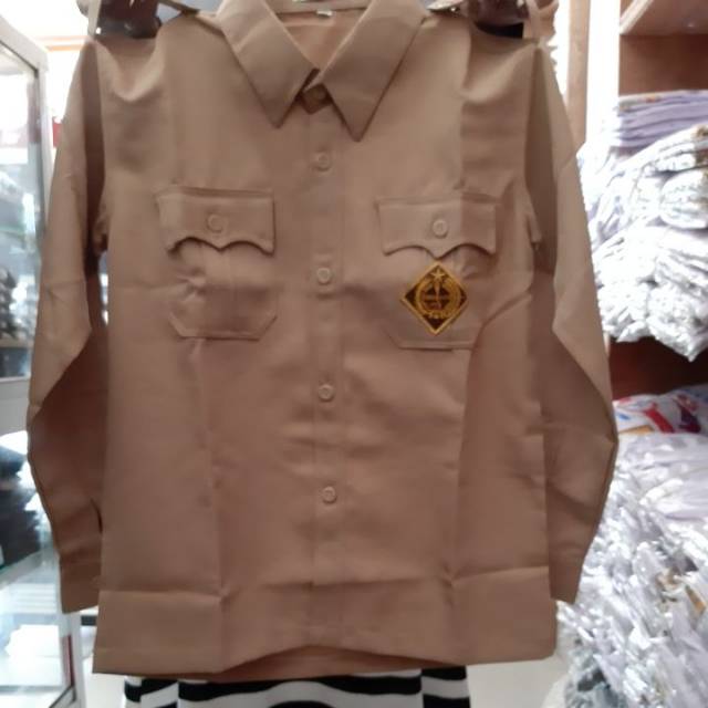 SERAGAM PRAMUKA SMP COWOK/BAJU LENGAN PANJANG