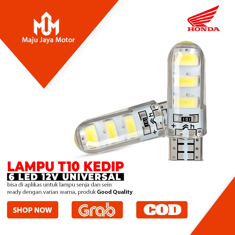 Lampu Senja Kota Sen Sein Flash Kedip Strobo T10 Mobil Motor Beat Scoopy Vario 110 125 150 Pcx Aerox Nmax