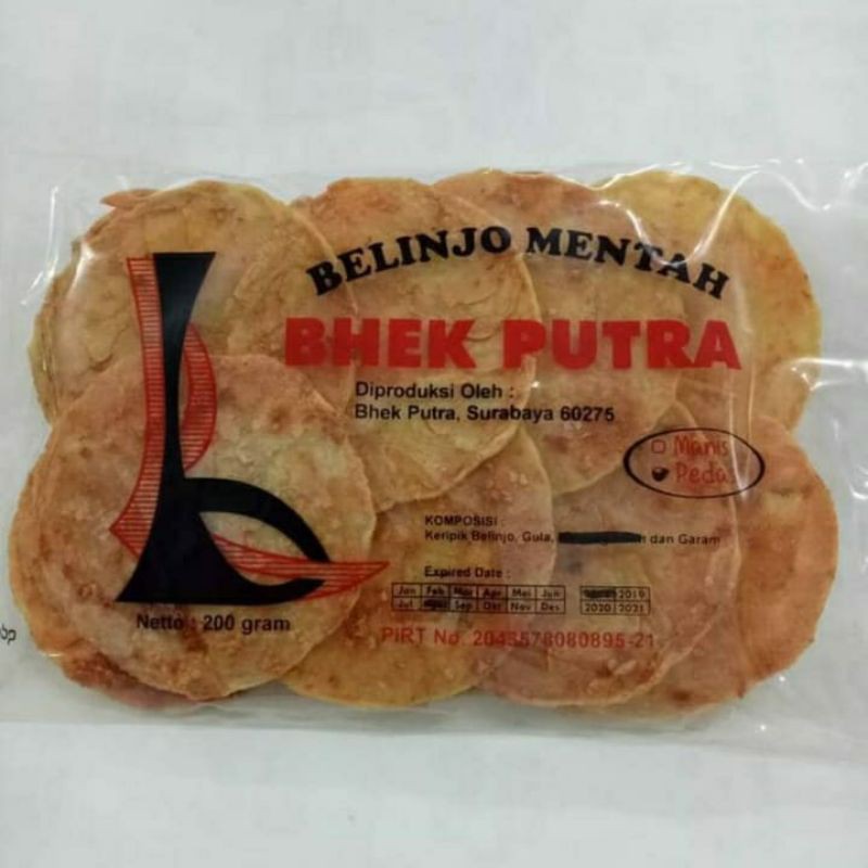 

emping belinjo blinjo manis / pedas mentah tanpa udang