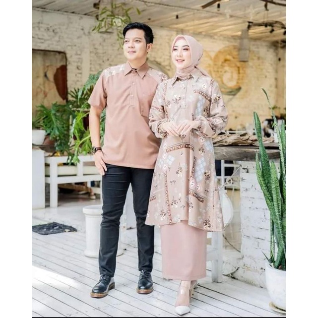 Azkana couple pasutri motif  | Baju lebaran | Baju Kekinian | Baju lebaran 2022 | gamis terbaru 2022
